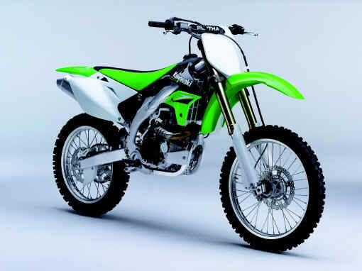 moto kawasaki kx 450 f immagine frontale laterale