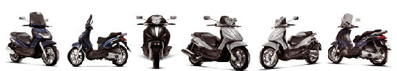 Piaggio Beverly immagini di fronte e laterale